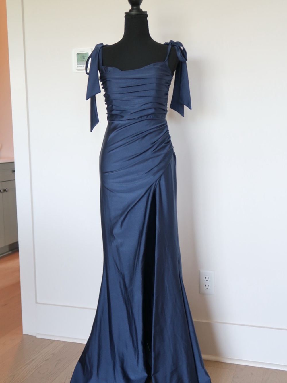 Fashion Nova Under The Stars Tie-Shoulder Maxi Dress